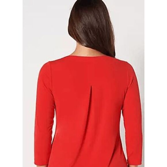 Susan Graver Womens PS Modern Essentials Regular Liquid Knit Tunic Orchid NWOT) - Picture 3 of 3